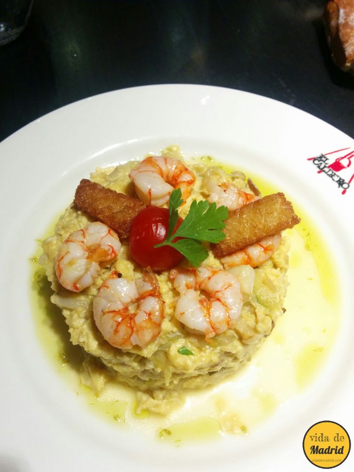 Zarangollo con gamba roja