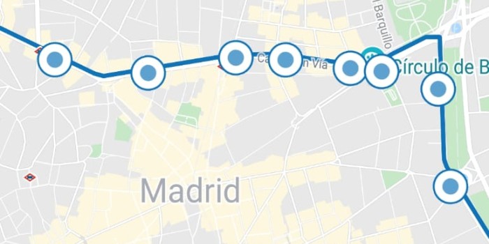 Línea 001 Emt Madrid Paradas Mapa recorrido Gratuita