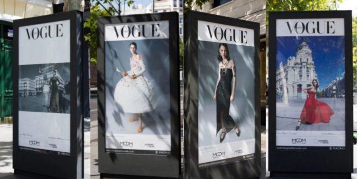 Exposición fotos Vogue en calle Serrano