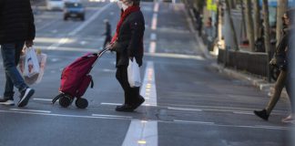 separadores luminosos en el carril bus de Bravo Murillo